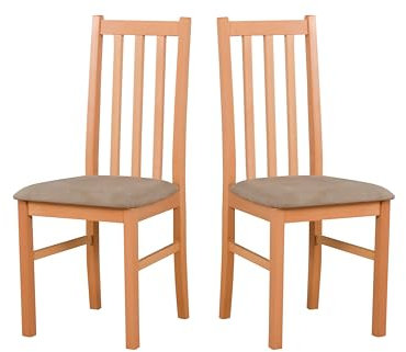 LeafDesign Küchenstühle 2er Set - Stuhl Buche Massiv - Esszimmerstuhl 120 kg - Stühle Esszimmer 2er Set - Holzstuhl - Esstischstühle - Esszimmerstühle Holz - Natur buche - Soro 23