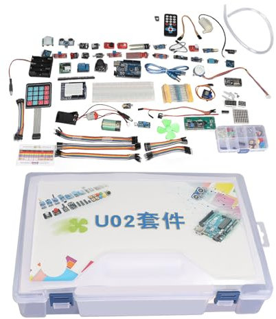 Walfront Kit de Aprendizaje Básico de Placa de Desarrollo, Kit de Inicio de IoT de Sensor de Placa Base para Programación, Kit de Inicio Definitivo de Mega R3 Project con Tutorial