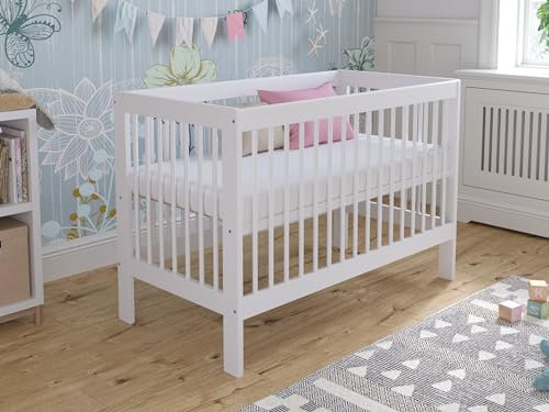 Love For Sleep Cuna Convertible en Cama 120x60cm Convertible con Barrera De Seguridad Pino Luca Juego Completo de Cuna - Cuna Cama Bebe Convertible - Baby Bed, Cuna Madera