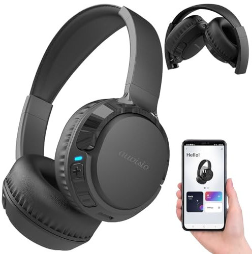 auvisio Over Ear Kopfhörer: Smartes Over-Ear-Headset mit Bluetooth 5.3, Akku, App, Equalizer (Kabelloser Kopfhörer, mit Bluetooth, Fitness Armband)