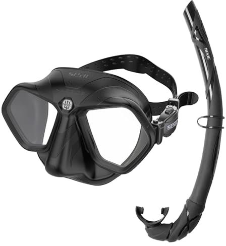 SEAC Set Bis Raptor, Maske und Schnorchelset für Speerfischen und Apnoe