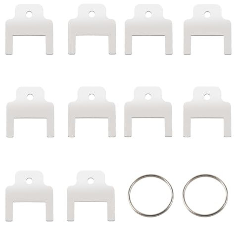 Maxqzin 10 Pcs 770301 Toilet Paper Towel Dispenser Key with 2 Key Rings, Stainless Steel, Compatible with Kimberly Clark Scott Dispensers