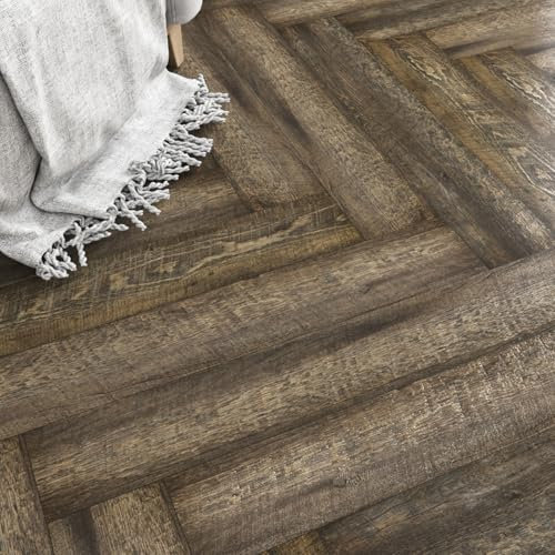 LaCheery 90cm x 15cm Suelo Vinilico Autoadhesivo Madera Suelo Vinilo Autoadhesivo Marron Cocina Baño Lavable Suelos Adhesivos Madera Roble Viejo para Oficina Baldosa Adhesiva Suelos 18 Piezas