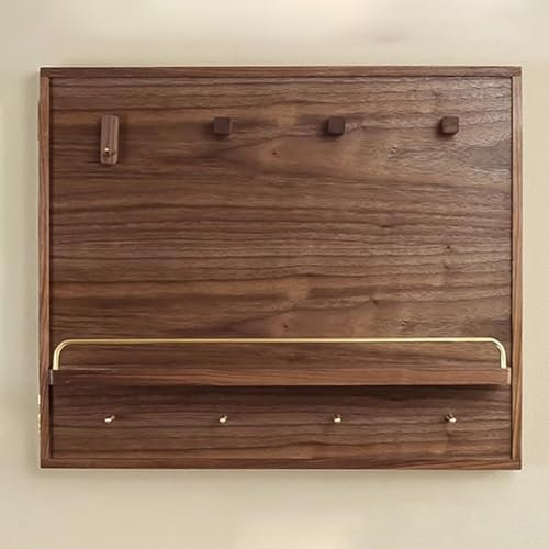 PP-Vic Leichte Luxus Massivholz Zählerkasten Deko Abdeckung, Sicherungskasten Abdeckung Zählerkasten Deko Bilderrahmen, Elektrokasten Abdeckung Mit Schlüsselbrett,W50×h40cm