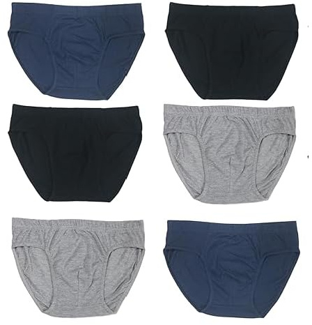 reshmena® 3 & 6 Men's Cotton Briefs Underwear Cotton brief Classic Stretch Fit Comfortable Underpants Men Multipack Brief Hipster Multipack Assorted Colors Pack (3 & 6)