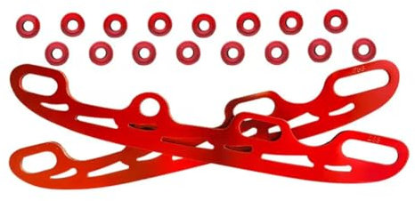 Giwnhvx Robustes, Verstärktes Eisbahn-Sportwerkzeug, Schlittschuhkufe und -Eishockey-Schlittschuhzubehör, Klein, Rot