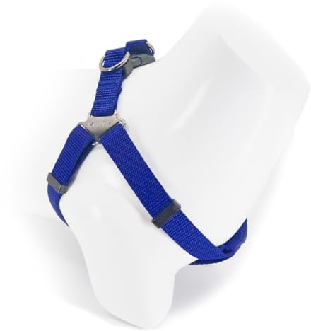 Tailpetz Step-In Hundegeschirr – Robust, Verstellbar und Einfach Anzulegen (Dunkelblau, Medium 46-70cm)