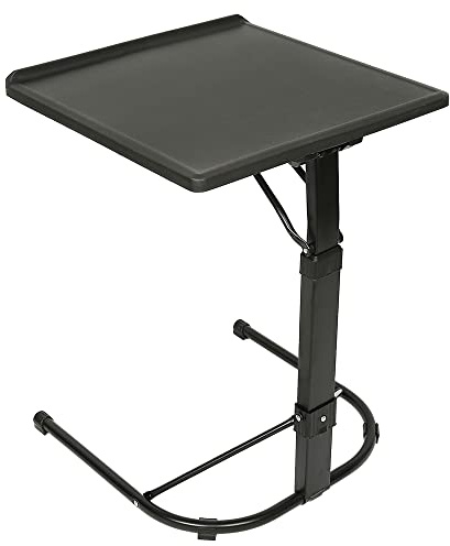 Table d'appoint Pliable avec Hauteur réglable, Table de Lit Pliante Portable pour Ordinateur Portable pour Salon Bureau Chambre (Noir,43x43x69cm)