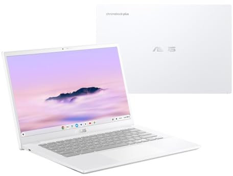 ASUS Chromebook Plus CX34 CX3402CBA-PQ0105 - Ordenador Portátil 14 Full HD (Intel Core i3-1215U, 8GB RAM, 128GB UFS, UHD Graphics, ChromeOS) Blanco Perla - Teclado QWERTY español