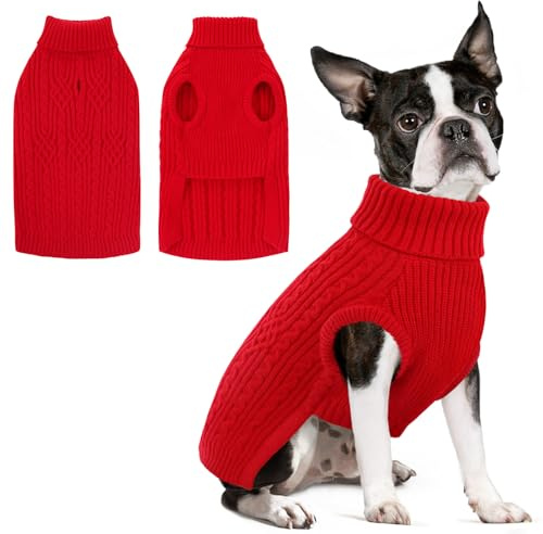 AOFITEE Hundepullover Mittelgroße Hunde, Winter Gestrickt Hunde Pullover | Winter Hundepulli Strickpullover Weihnachtspullover, Warm Pullover für Kleine Mittlere Groß Hunde