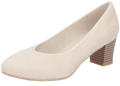 Rieker Damen Pumps mit runder Zehenform und Blockabsatz 44650, Größe:39 EU, Farbe:Beige
