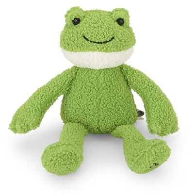 Petface Little Pet Finlay Frog Plush Dog Toy with Squeaker (Pack of 1) | Lightweight Plush Toy, Built-In Squeaker, Unique Texture for Chewing, for Fetch & Cuddle