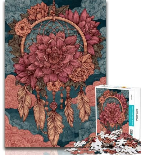 Traumfänger-Puzzle mit 1000 Teilen für Teenager ab 14 Jahren Unmögliches Spiel Erwachsene und Teenager (38x26cm)