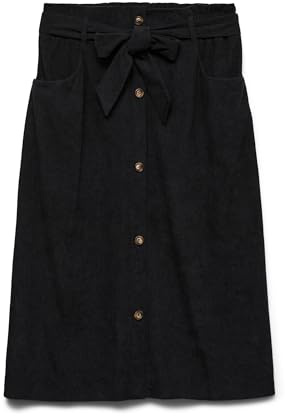 VERO MODA Female Rock VMVILJA Hohe Taille Cord Midirock | Skirt