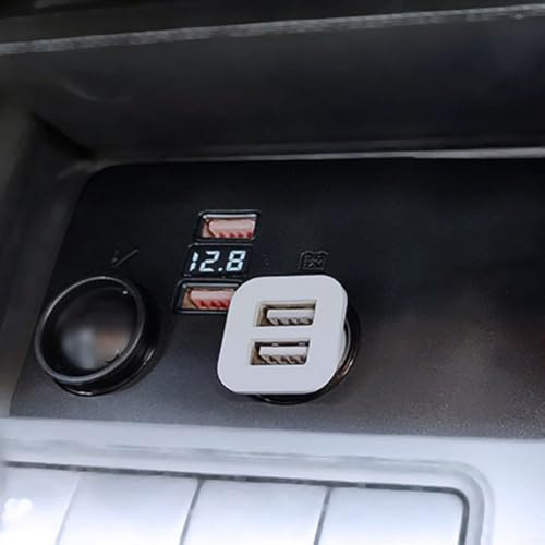 SageFurned Schnelllade-USB-Ladepanel für Golf 6 für eos für jetta für scirocco, 2 USB-A 1 USB-C mit LED-Anzeige, 12V Autozubehör Sicherungsschutz Schwarz(2 USB version)