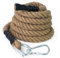Aoneky Gym Kletterseil mit Karabiner 30/40/50mm - Krafttraining Sportseil - Muskeltrainingsseil, Krafttraining Kampfseil 3/4/4,5/5,5/6/7,5/9M(30mm 5,5M)