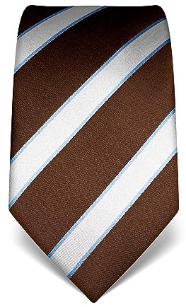 Vincenzo Boretti Herren Krawatte reine Seide gestreift edel Männer-Design zum Hemd mit Anzug für Business Hochzeit 8 cm schmal/breit