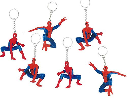 KICKKICK® Portachiavi Spiderman Originale Marvel in Plastica con Catena Porta Chiavi - Simpatico Gadget per Bambini da Regalo