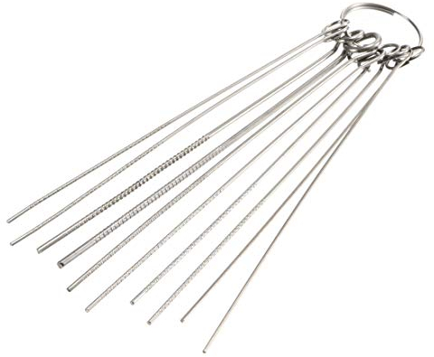 sourcing map Welding Tip Cleaner Nozzle Cleaner Gas Welding Brazing Cutting Torch Tip Cleaner Needle 1 Set