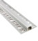 LED Aluprofil T77 Bordüre 10mm silber Fliesenprofil + Abdeckung Fliesen für LED-Streifen-Strip 2m milky