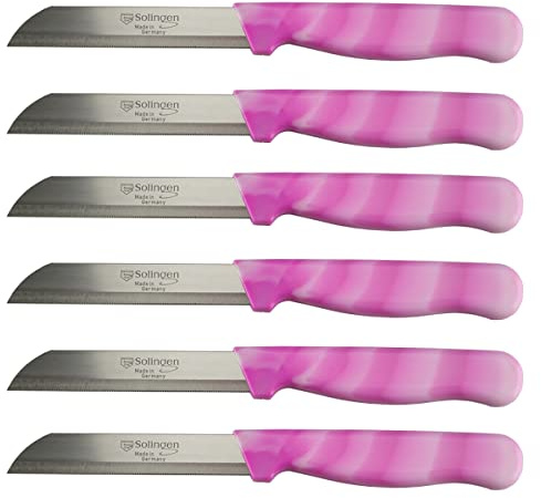 SOLINGEN Allzweckmesser Obstmesser Schälmesser Pink Marmor 6 Stück - Sehr scharf