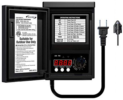 Malibu Power Pack 200watt Low-Voltage Weatherproof Transformer with Photo Sensor for Low-Voltage Landscape Lighting