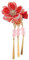 Kimono Hair Clips japanische Haarspangen Kimono Haarspange Kimono Haarschmuck Haarnadeln Kanzashi Haarschmuck Haargummi Kanzashi (rot)