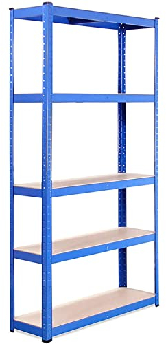 G-Rack Lagerregal für Garage: 180 cm x 90 cm x 30 cm | Blau - 5 Stufig | 175 kg pro Regal (875 kg Kapazität) | 5 Jahre Garantie, 1 Bay, 0021-1