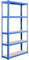 Rangement Garage: 180 cm x 90 cm x 30 cm | Bleu - 5 Niveaux | 175 kg par tablette (Capacité Totale de 875 kg) | Garantie de 5 ans