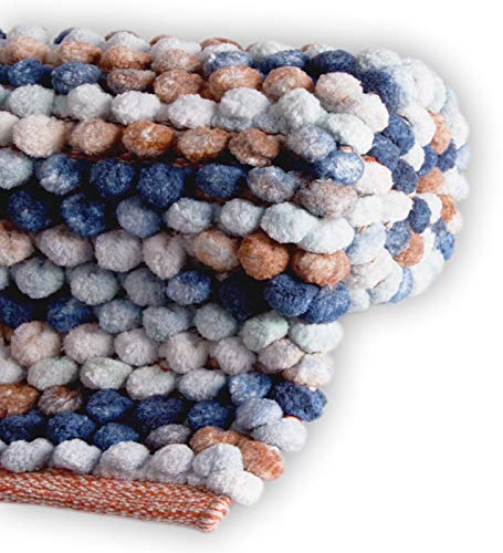 ETÉREA® Badezimmerteppich 50x80cm VANI Bunt [FLAUSCHIG & WASCHBAR] - Badematte schnelltrocknend - Duschteppich - Bathroom Mat - Badteppichhochflor waschbar - Badläufer - FUSSBODENHEIZUNG GEEIGNET