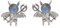 Holibanna Teufel Ohrringe Ohrstecker mit Diamant S925 Sterlingsilber Kreative Ohrentropfen für Mädchen Frauen Schmuck Accessoire