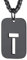 Richsteel edelstahl anhänger herren Buchstabe T Halskette Namenskette Partnerkette Freundschaftskette mit Dog Tag Anhänger
