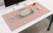 Nodito DeskPaw Sous-main en cuir double face, buvard pour ordinateur portable, tapis de souris, écriture, dessin, tapis d'art et d'artisanat (rose/argenté, 17 x 35)