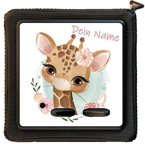 Fräulein Lotti | Schutzfolie Giraffe inkl. transparenter Schutzfolie und Namen | Aufkleber Sticker passend für die Toniebox | Optional für Ladestation und Lauscher | Motivauswahl