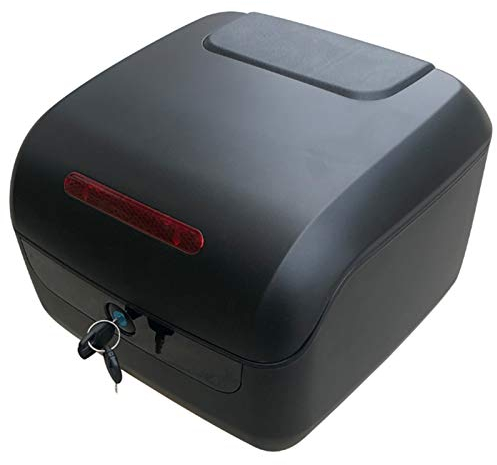 JKGHK Topcase Motorrad, Kofferraum Heckbox, Helm Gepäckaufbewahrung Top Case, Mit Universellen Montageteilen, Aufbewahrungskoffer Mit Schloss, Für Roller/Motorrad/Moped Top Box