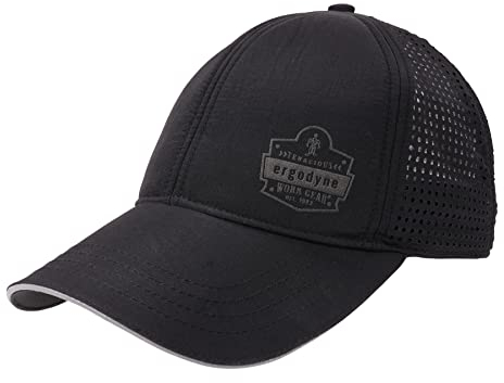 Ergodyne Kühlende Baseball-Cap Chill-Its 8937, schwarz 12604 (Cap Baseball Cappie Capie Kühlung Mütze Kappe Schirmmütze Baseballcap)