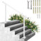 VEVOR Aluminium Stair Railing, Outside Railing, House Entrance Railing, Adjustable Angle Stair Handrail, Indoor & Outdoor Stairs for The Elderly (5 Ft, White)