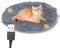 Heated Cat Bed, Plush Pet Electric Blanket Usb Charging Dog Heating Pad for Small Dogs Cats (Light Gray)