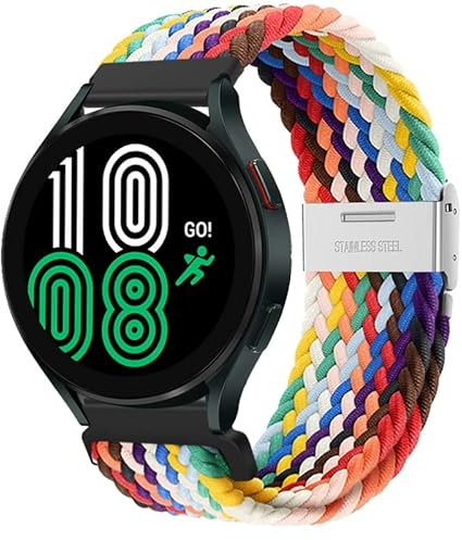 20mm uhr Armbänder für Samsung Galaxy Watch 4/5/Pro Armband 45mm 44mm 40mm/Classic 46mm 42mm/3 41mm/Active 2,Dehnbares Geflochtenes Band Kompatibel mit Amazfit GTS 2/mini/3/bip/U Garmin vivoactive 3