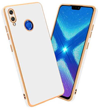Cadorabo Hülle kompatibel mit Honor 8X Schutzhülle TPU Silikon Case Liquid Design mit Kameraschutz Slim Kratzfest Weiche Gummi mit Rundumschutz Case Hülle für Honor 8X in Weiß
