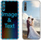 KARTXITAI Cover Personalizzata Compatibile con Huawei P Smart S con Foto Testi logo,Custodia Morbido TPU Silicone Gel Trasparente Custom Case con Immagine,Testo+1 x Cinturino Universale