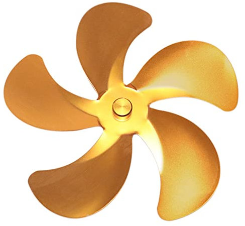 Joyivike Estufa Alimentado por Calor, Ventilador para Estufa Leña, 5 Cuchillas Cocina, Funcionamiento Silencioso, para Leña/Quemador Leña/Chimenea