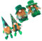 Abaodam 4 Stück 1 Satz Sanpa-Wald Alter Mann Kleeblatt Zwerg St. Patricks Day Tischdekoration Handgefertigter Skandinavischer Tomte- Ostern 2020 Marionette Ältere Stoff Glücklich