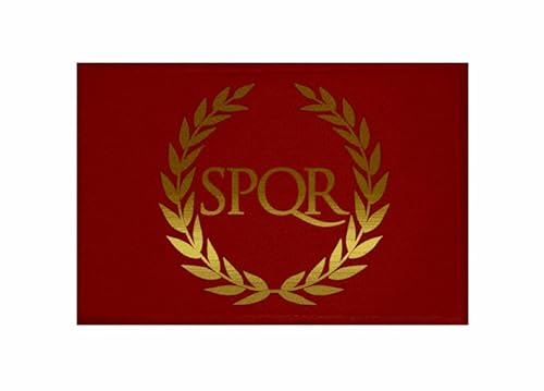 U24 Aufnäher Rom SPQR Fahne Flagge Aufbügler Patch 9 x 6 cm