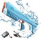 Elektrisch Wasserpistole für Kinder Erwachsene, Hohe Kapazität Wasserpistole, One Button, Spielzeug für Pool, Strand, Outdoor, Sommer, Wasserblaster, Kampfspielzeug auf dem Wasser, Blau