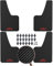 XUKEY 4 pz Universale Parafanghi 36x21cm nero per Auto SUV Van Hatchback UTV ATV Anteriore Posteriore Fango Flaps Paraspruzzi Parafanghi con Hardware (R.S MUD Flaps-Lettera)