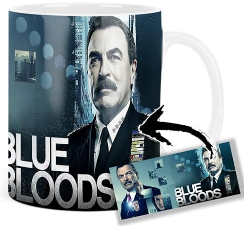 Blue Bloods Tom Selleck Donnie Wahlberg Bridget Moynahan Will Estes Tasse Keramikbecher Mug