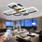 SXLXQM LED Deckenleuchte 54W Wohnzimmer Deckenlampe Modern Schwarz Gold Deckenbeleuchtung Metall Design Wohnzimmerlampe Dimmbar mit Fernbedienung für Schlafzimmer Esszimmer Küche Kinderzimmer