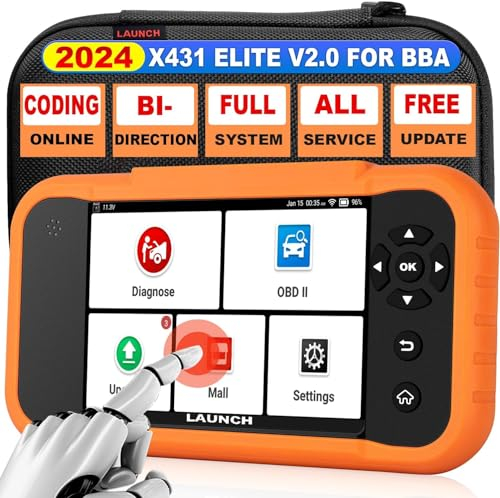 LAUNCH Creader Elite 2.0 OBD2 Diagnosegerät für BBA die gleiche Funktion wie LAUNCH X431 diagnosegerät,KFZ Tester mit 50+ Reset-Funktion,aktiver Test,ECU-Codierung