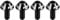 X AUTOHAUX 4 Pcs M5x12mm Bolts Screw for Bottle Cages for Mountain Bike Black
